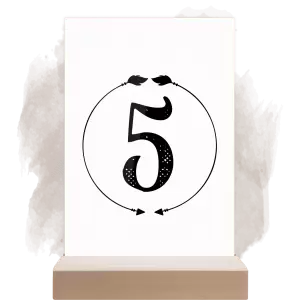 Plexi číslo stolu DIANA