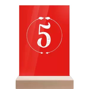 Plexi číslo stolu DIANA