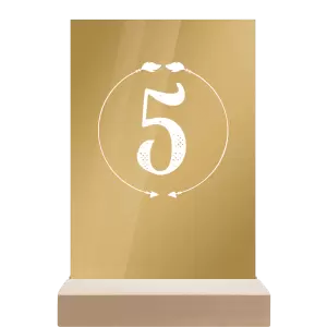 Plexi číslo stolu DIANA