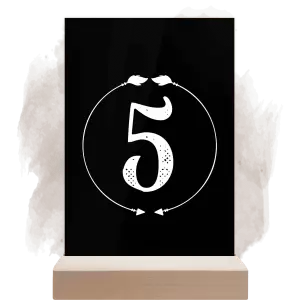 Plexi číslo stolu DIANA