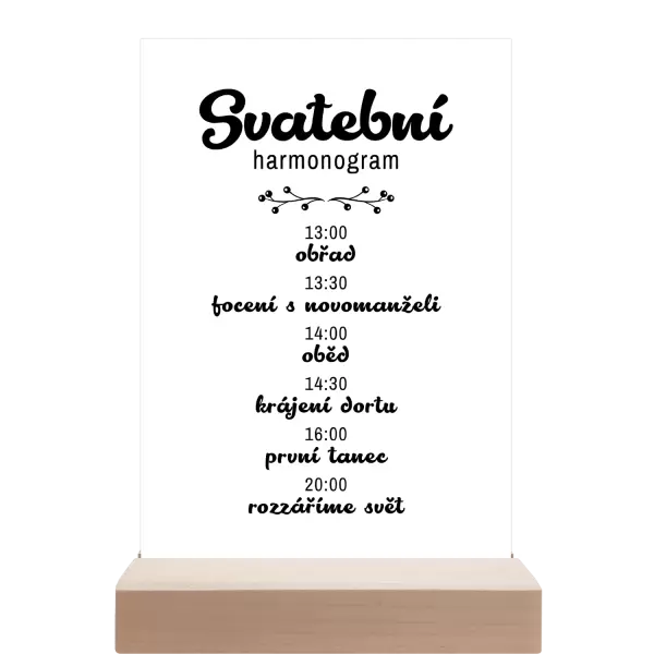 Papírový harmonogram GABRIELA