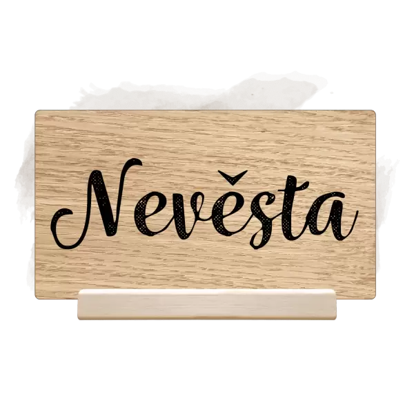 Dřevěná jmenovka DIANA