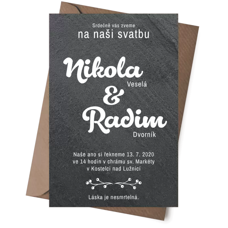 Kamenné oznámení GABRIELA