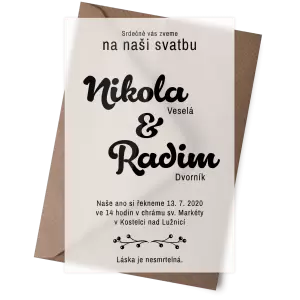 Plexi oznámení GABRIELA