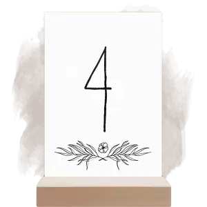 Plexi číslo stolu ELENA