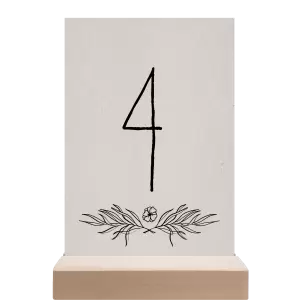 Papírové číslo stolu ELENA