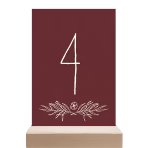 Papírové číslo stolu ELENA