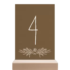 Papírové číslo stolu ELENA