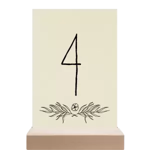 Papírové číslo stolu ELENA