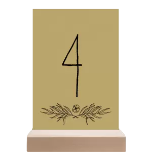 Papírové číslo stolu ELENA