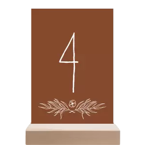 Papírové číslo stolu ELENA