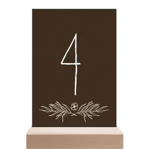 Papírové číslo stolu ELENA