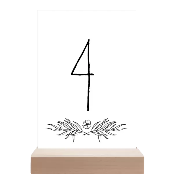 Papírové číslo stolu ELENA