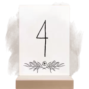 Plexi číslo stolu ELENA