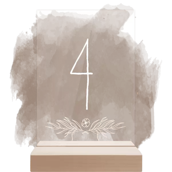 Plexi číslo stolu ELENA