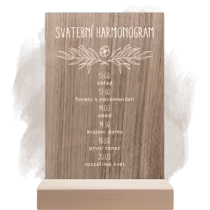 Dřevěný harmonogram ELENA