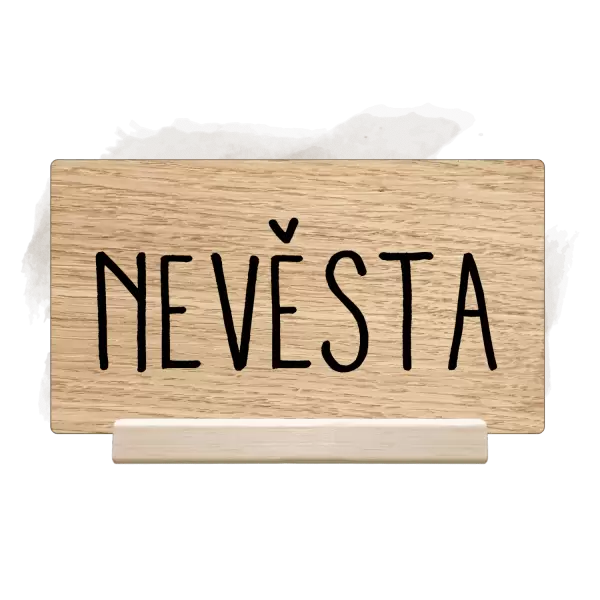 Dřevěná jmenovka ELENA