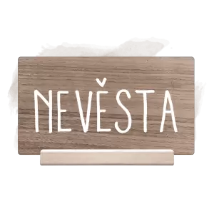 Dřevěná jmenovka ELENA