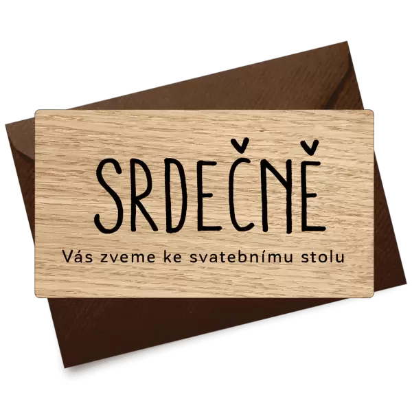 Dřevěná pozvánka ELENA