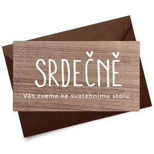 Dřevěná pozvánka ELENA
