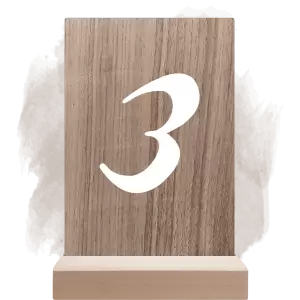 Dřevěné číslo stolu FIONA