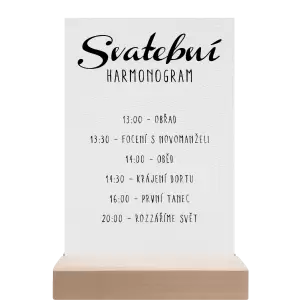 Papírový harmonogram FIONA