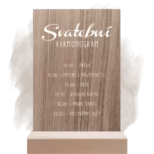 Dřevěný harmonogram FIONA