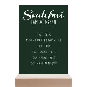 Papírový harmonogram FIONA