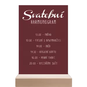 Papírový harmonogram FIONA