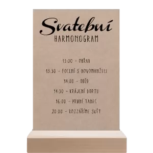 Papírový harmonogram FIONA