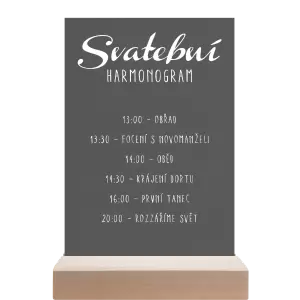 Papírový harmonogram FIONA