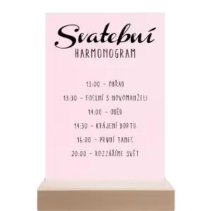 Papírový harmonogram FIONA