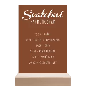 Papírový harmonogram FIONA