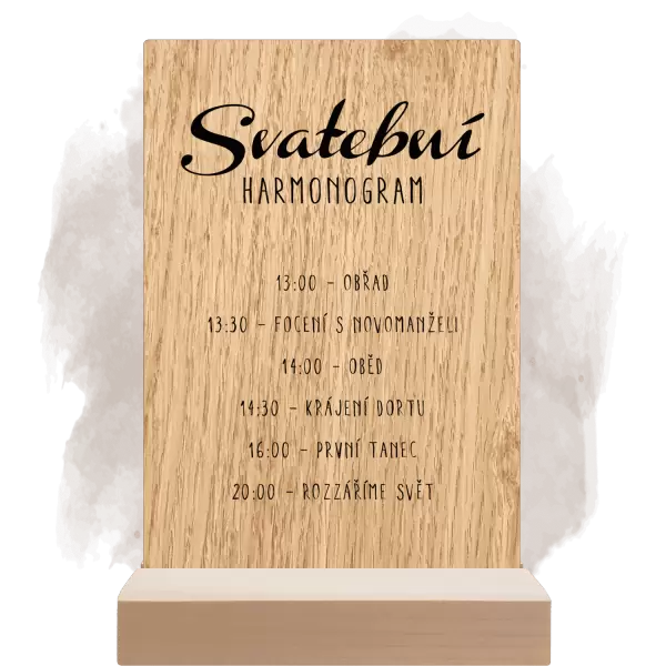 Dřevěný harmonogram FIONA