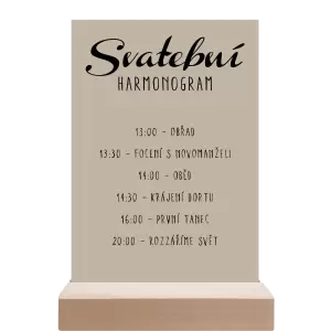 Papírový harmonogram FIONA