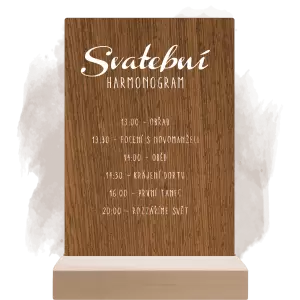 Dřevěný harmonogram FIONA