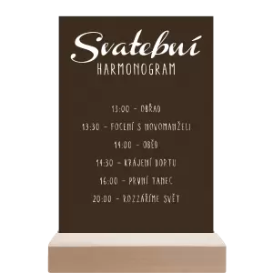 Papírový harmonogram FIONA