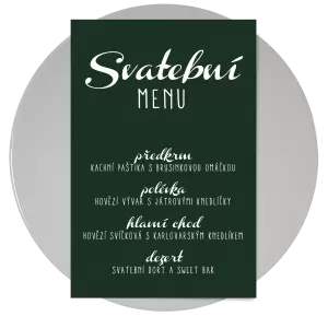 Papírové svatební menu FIONA