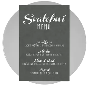 Papírové svatební menu FIONA