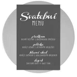 Papírové svatební menu FIONA