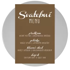 Papírové svatební menu FIONA