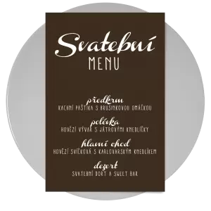 Papírové svatební menu FIONA