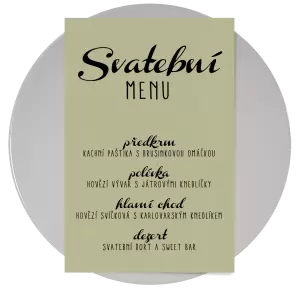 Papírové svatební menu FIONA