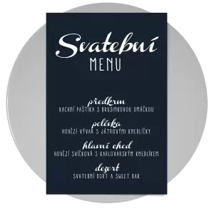 Papírové svatební menu FIONA