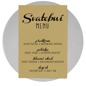 Papírové svatební menu FIONA