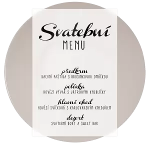 Plexi svatební menu FIONA