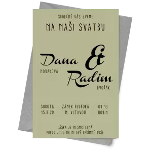 Papírové svatební oznámení FIONA