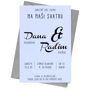 Papírové svatební oznámení FIONA
