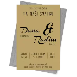 Papírové svatební oznámení FIONA