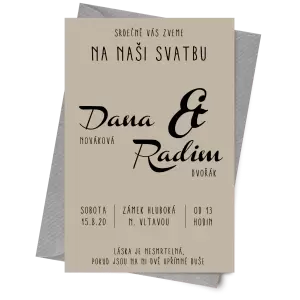 Papírové svatební oznámení FIONA